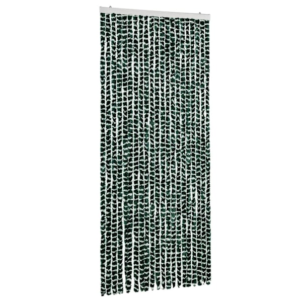vidaXL Insektsdraperi grön och vit 90x220 cm chenille Grön