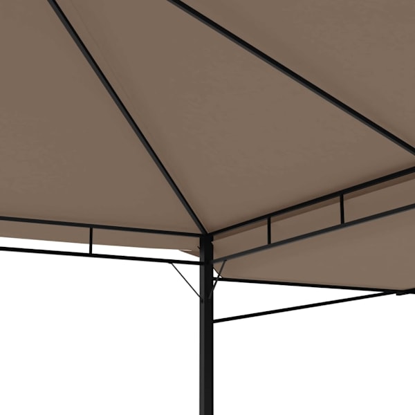 vidaXL Paviljong med förlängda tak 3x3x2,75 m taupe 180 g/m² Taupe