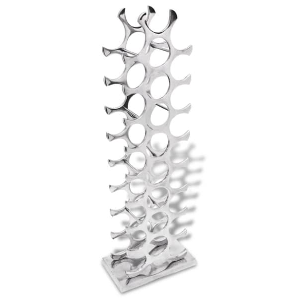 vidaXL Vinställ i aluminium 27 flaskor silver Silver