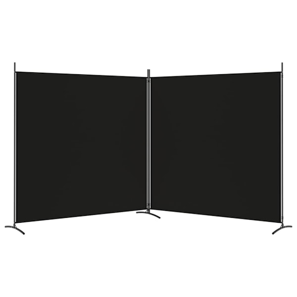 vidaXL Rumsavdelare 2 paneler 348x180 cm svart tyg Svart