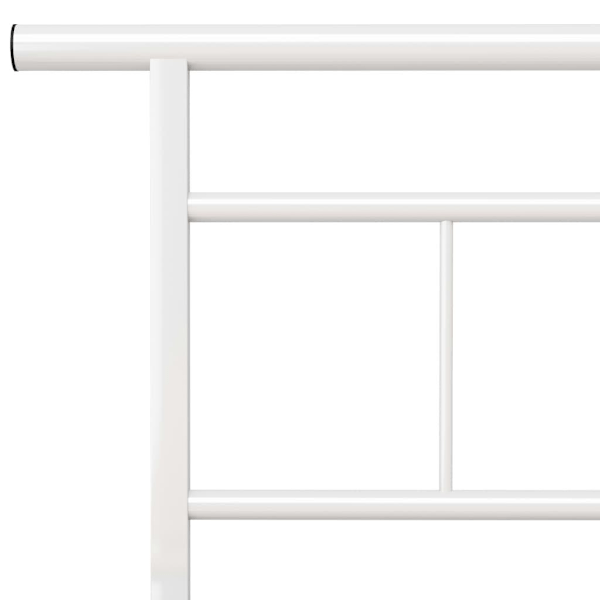 vidaXL Sängram vit metall 200x200 cm Vit