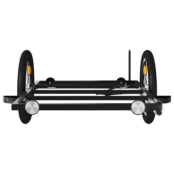 vidaXL Cykelvagn svart 126x63x34 cm järn Svart