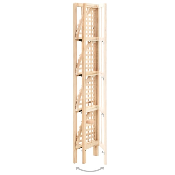 vidaXL Hörnhylla cedarträ 27x27x110 cm Beige