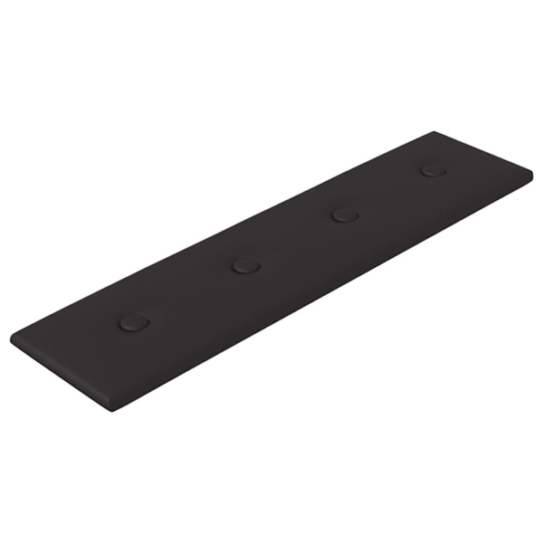vidaXL Väggpaneler 12 st svart 60x15 cm konstläder 1,08 m² Svart