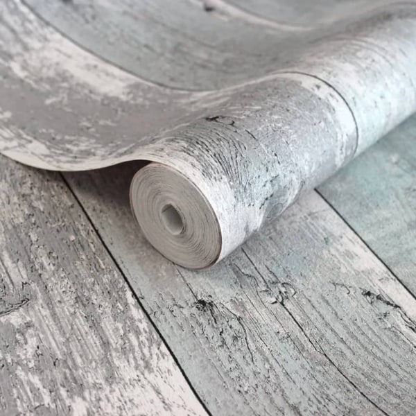 Noordwand Tapet Topchic Wooden Planks grå och blå grå