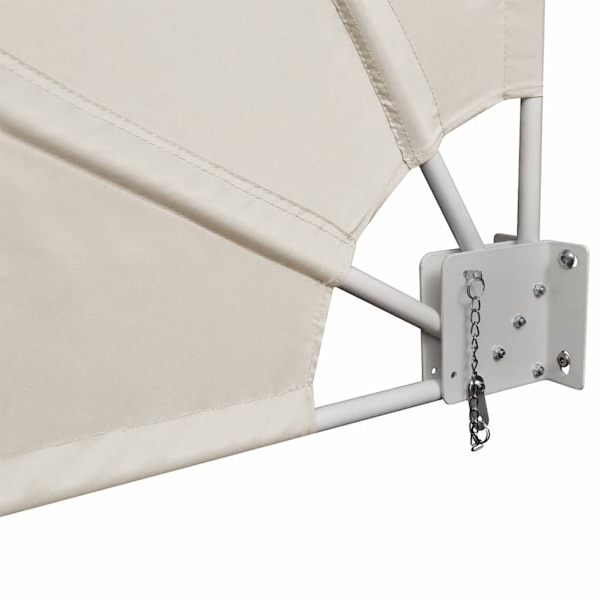 vidaXL Vindskydd för altan hopfällbar 210 x cm Krämfärg Creme