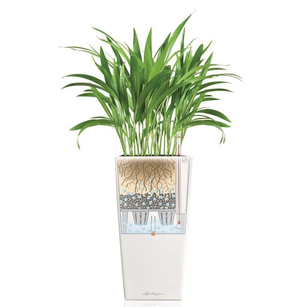 LECHUZA Blomkruka Cubico 30 ALL-IN-ONE vit högglans 18181 Vit