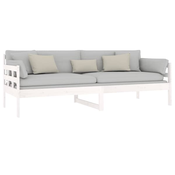 vidaXL Dagbädd vit 80x200 cm massiv furu Vit