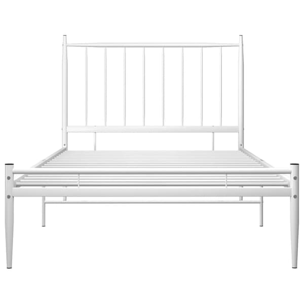 vidaXL Sängram vit metall 90x200 cm Vit
