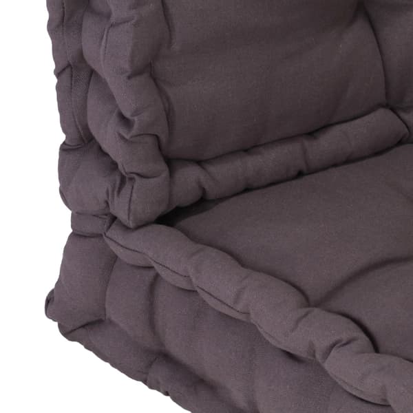 vidaXL Dynor till pallsoffa 2 st bomull antracit Antracit