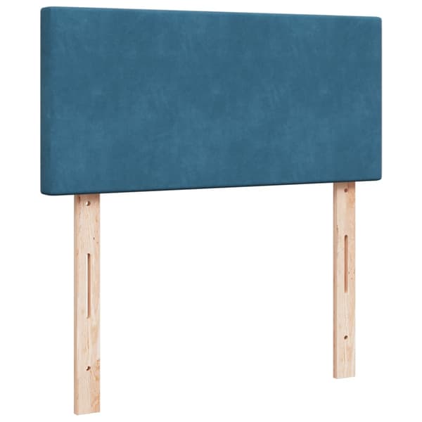 vidaXL Ramsäng med madrass blå 90x190 cm sammet Blå