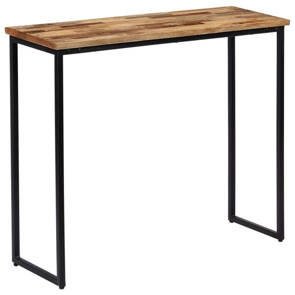 vidaXL Konsolbord massivt återvunnet teakträ 90x30x76 cm Brun