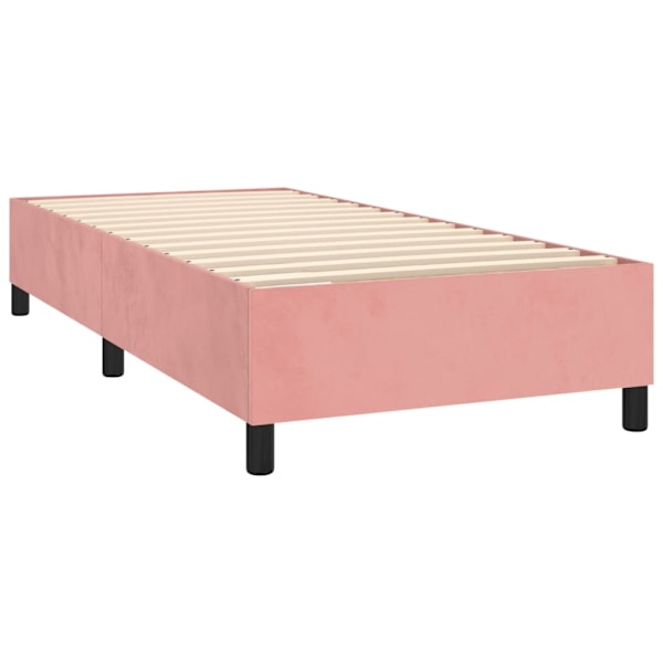 vidaXL Ramsäng med madrass rosa 80x200 cm sammet Rosa