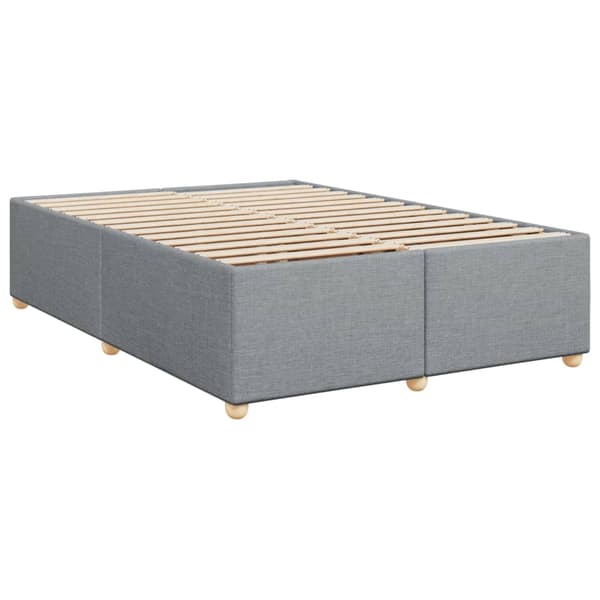 vidaXL Ramsäng med madrass ljusgrå 160x200 cm tyg Grå