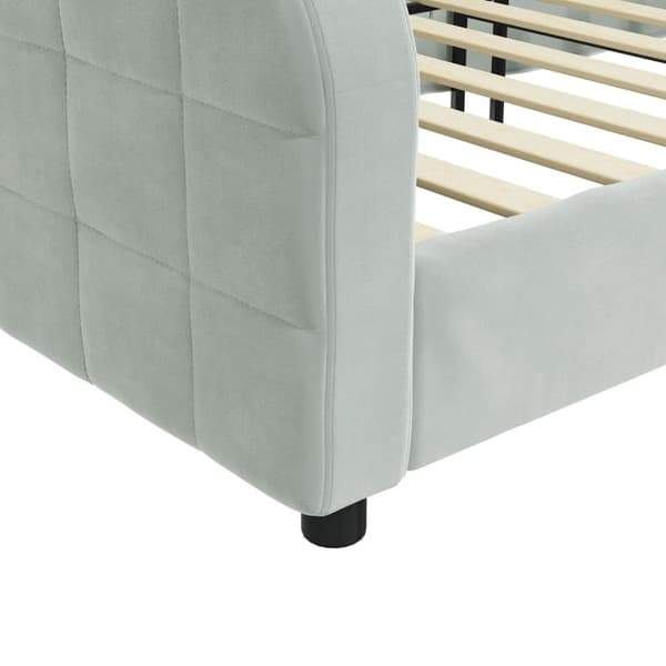 vidaXL Dagbädd ljusgrå 100x200 cm sammet Grå