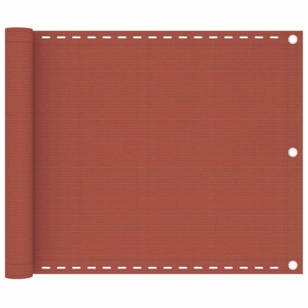 vidaXL Balkongskärm terrakotta 75x500 cm HDPE Brun