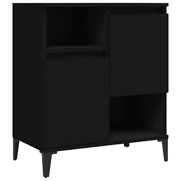 vidaXL Skänk 3 st svart 60x35x70 cm konstruerat trä Svart
