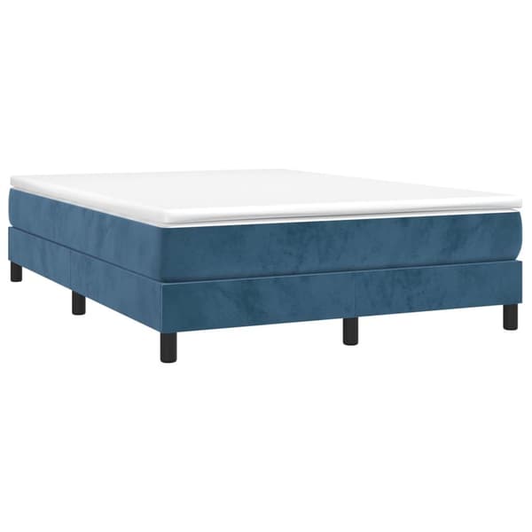 vidaXL Ramsäng mörkblå 140x190 cm sammet Blå