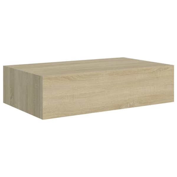 vidaXL Väggmonterad låda ek 40x23,5x10 cm MDF Brun