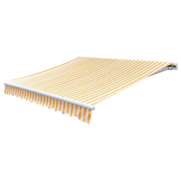 vidaXL Markisduk 3 x 2,5 m gul & vit (utan ram) Gul