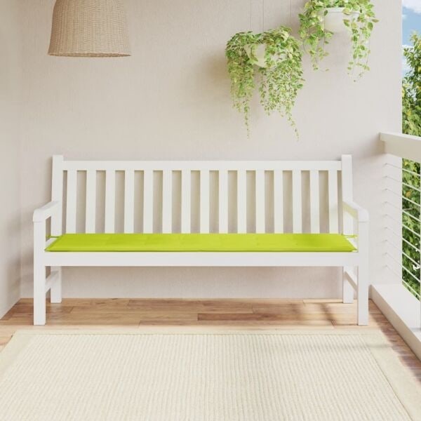 vidaXL Bänkdyna för trädgården ljusgrön 180x50x3 cm oxfordtyg Grön