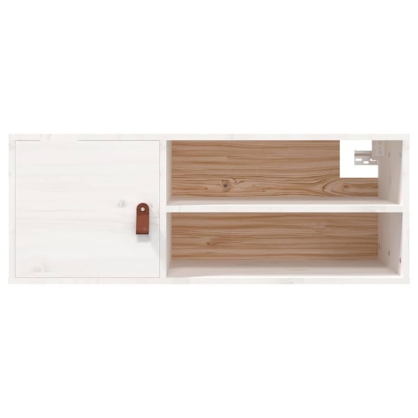 vidaXL Väggskåp vit 80x30x30 cm massiv furu Vit