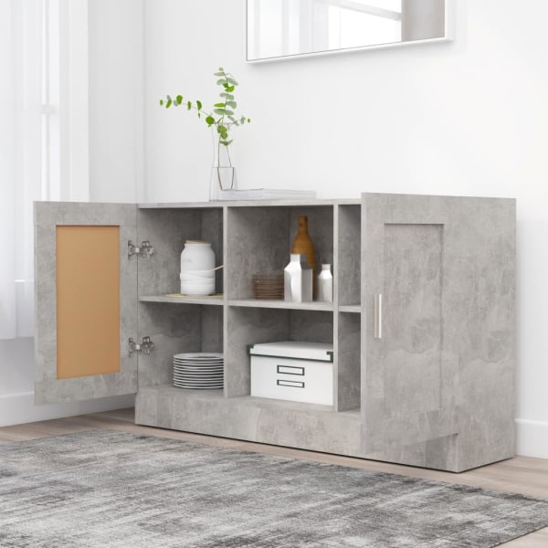 vidaXL Byrå betonggrå 120x30,5x70 cm konstruerat trä grå