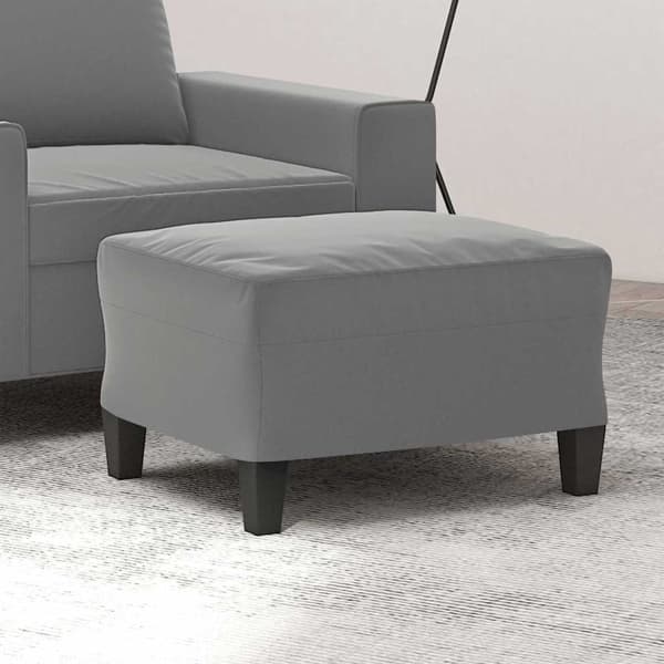 vidaXL Fotpall mörkgrå 60x50x41 cm mikrofibertyg Grå