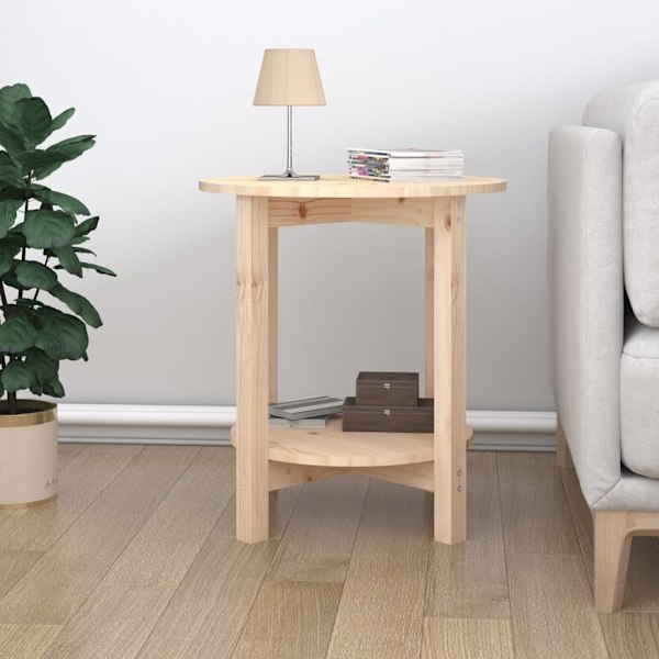 vidaXL Soffbord Ø 55 x 60 cm massiv furu Brun