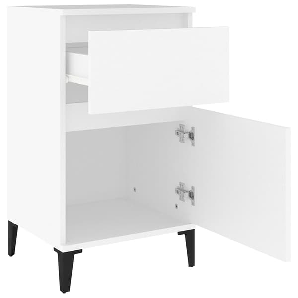 vidaXL Sängbord vit 40x35x70 cm Vit