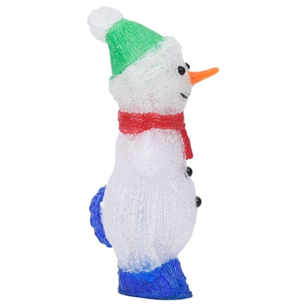 vidaXL Juldekoration snögubbe med LED-belysning akryl inne/ute Vit