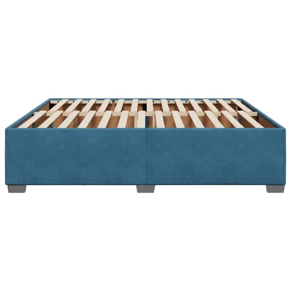 vidaXL Sängram blå 200x200 cm sammet Blå