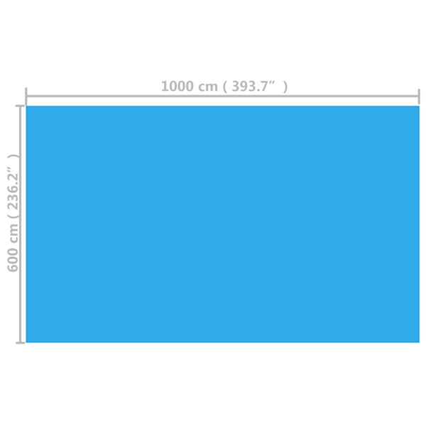 vidaXL Rektangulärt poolskydd 1000x600 cm PE blå Blå