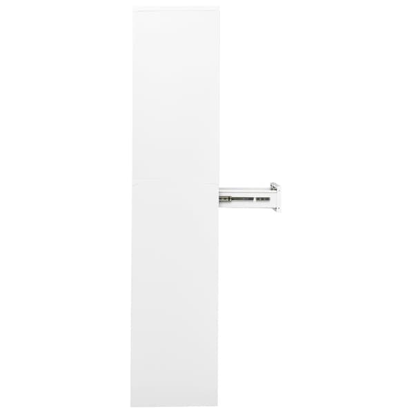 vidaXL Dokumentskåp vit 90x40x180 cm stål Vit