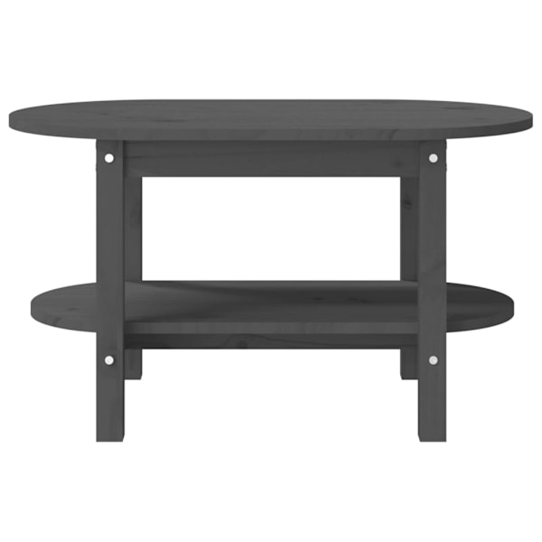 vidaXL Soffbord grå 80x45x45 cm massiv furu Grå