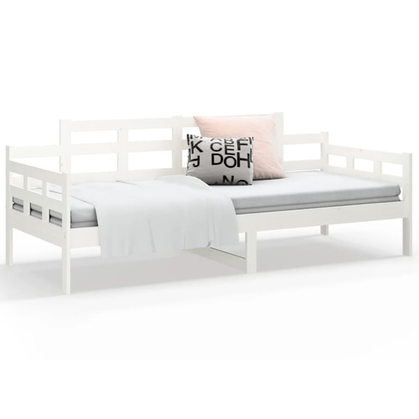 vidaXL Dagbädd vit 80x200 cm massiv furu Vit