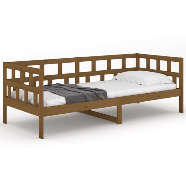 vidaXL Dagbädd honungsbrun 80x200 cm massiv furu Brun