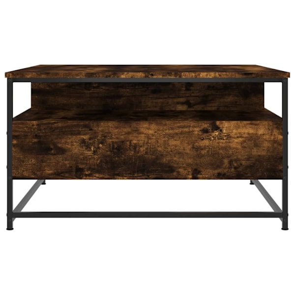 vidaXL Soffbord rökfärgad ek 80x80x45 cm konstruerat trä Brun