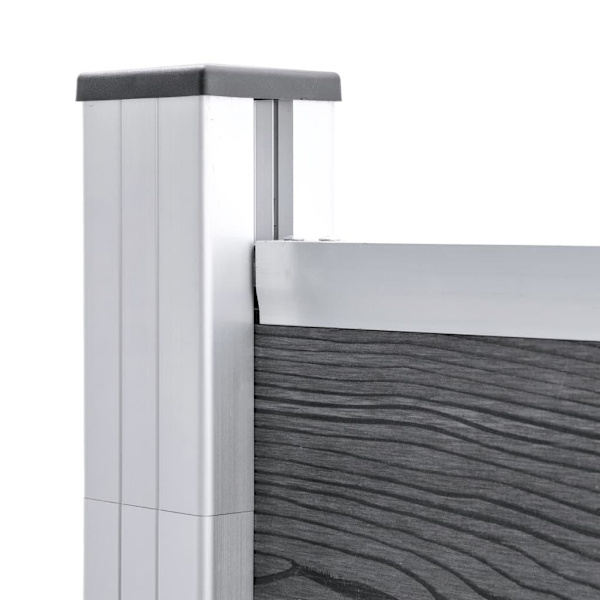 vidaXL Staketpanel WPC 353x106 cm grå grå