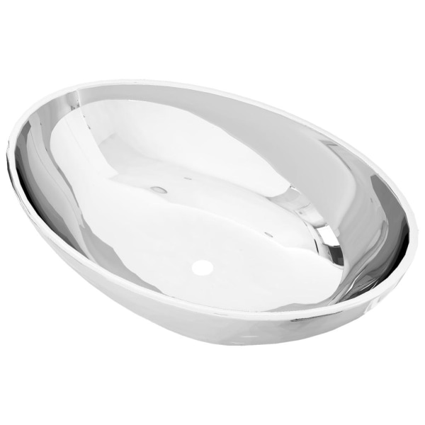 vidaXL Tvättställ 40x33x13,5 cm keramik silver Silver