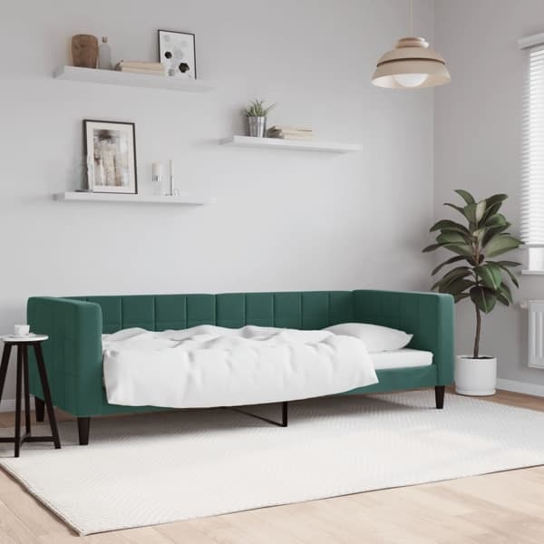 vidaXL Dagbädd mörkgrön 80x200 cm sammet Grön