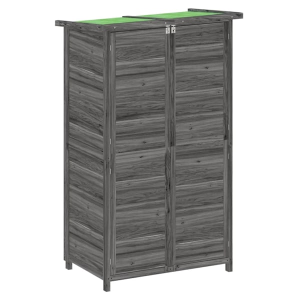 vidaXL Trädgårdsbod grå 83x57x140 cm massiv furu Grå