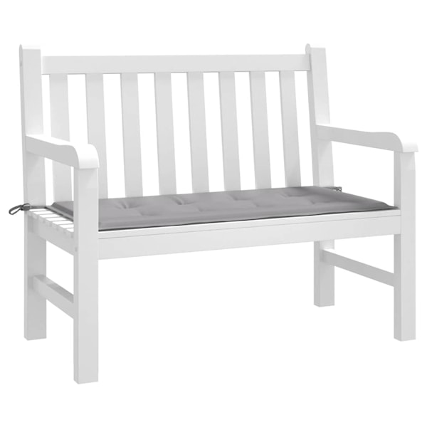 vidaXL Bänkdyna för trädgården 120x50x3 cm grå grå