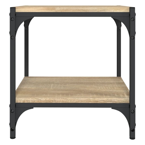 vidaXL Tv-bänk sonoma-ek 40x33x41 cm konstruerat trä och stål Brun