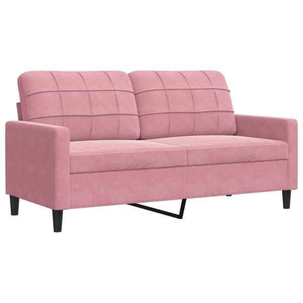 vidaXL Soffgrupp med dynor 2 delar rosa sammet Rosa