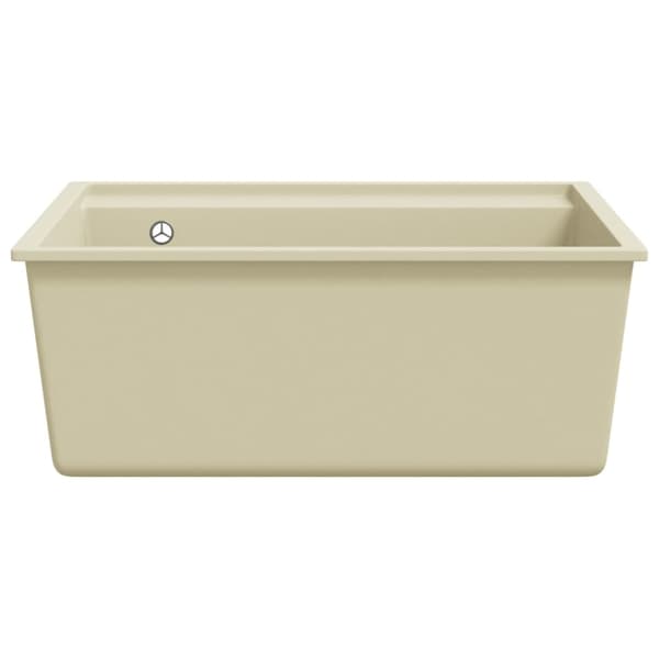 vidaXL Diskho med bräddavlopp beige granit Beige