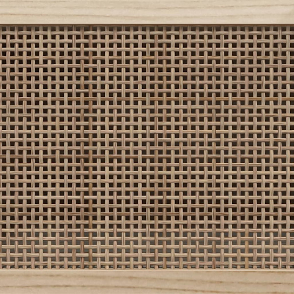 vidaXL Tv-bänk svart 105x30x40 cm massiv furu & naturlig rotting Svart