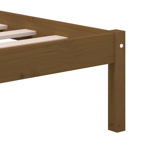 vidaXL Sängram honungsbrun massiv furu 120x200 cm Brun