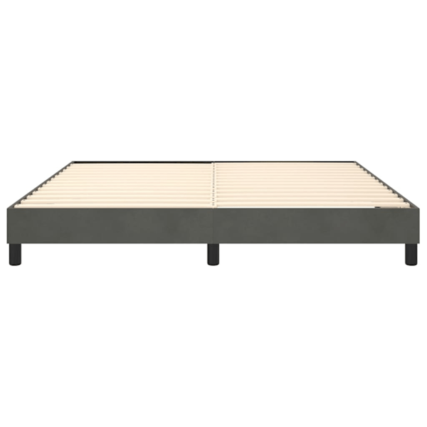 vidaXL Sängram utan madrass mörkgrå 180x200 cm sammet Grå