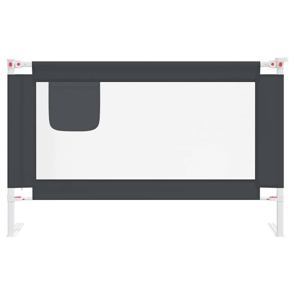 vidaXL Sängskena för barn mörkgrå 120x25 cm tyg grå